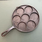 Vintage Griswold Cast Iron No. 34 Plett Swedish Pancake Skillet Pan 2980A