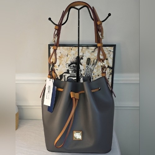 Dooney & Bourke Penrose Drawstring 25 Bag Smoke Gray BASTO2578 SMCM