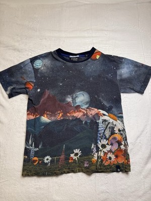 Scotch & Soda Amsterdam Our Space Printed T-shirt Size Small, Flawed