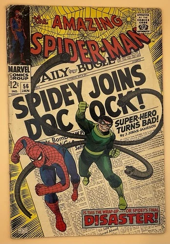 AMAZING SPIDER-MAN #56 Jan 1968 Doc Ock 1st George Stacy GD/VG
