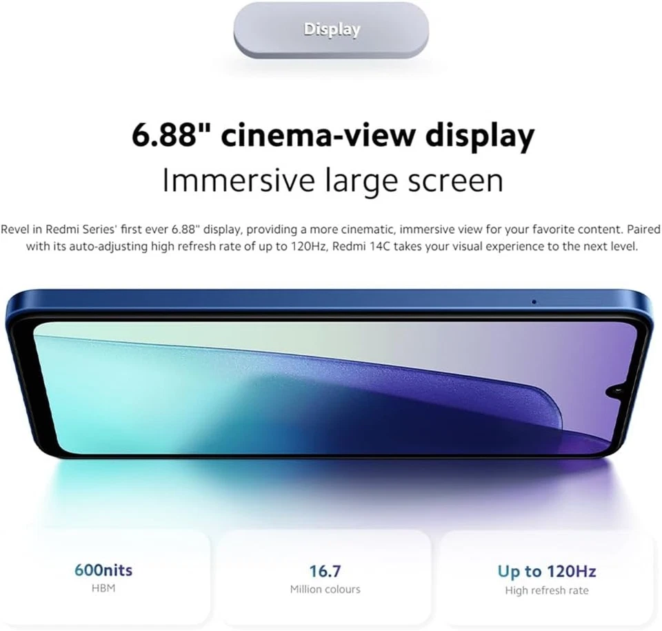 Xiaomi Redmi 14C 4G 128GB 4GB Unlocked Dual SIM Unlocked Android Mobile Phone - Image 2 of 4