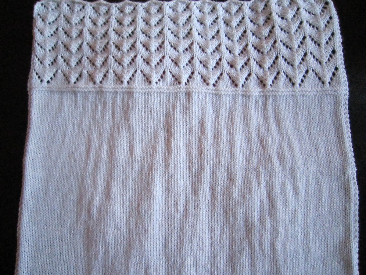 Premature/ Small Baby Lace Top First Baby Blanket Knitting Pattern DK