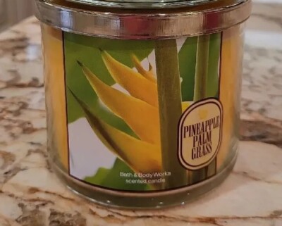 One Bath & Body Works Pineapple Palm Grass 3 Wick 13.5 Oz Candle 