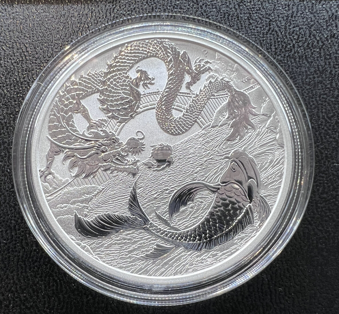 2023 Australia Myths & Legends Dragon & Koi 1 oz .999 silver coin