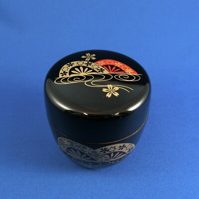 Natsume ''MIZUGURUMA'' - Matcha Teedose mit Innendeckel, Echizen Lacquerware