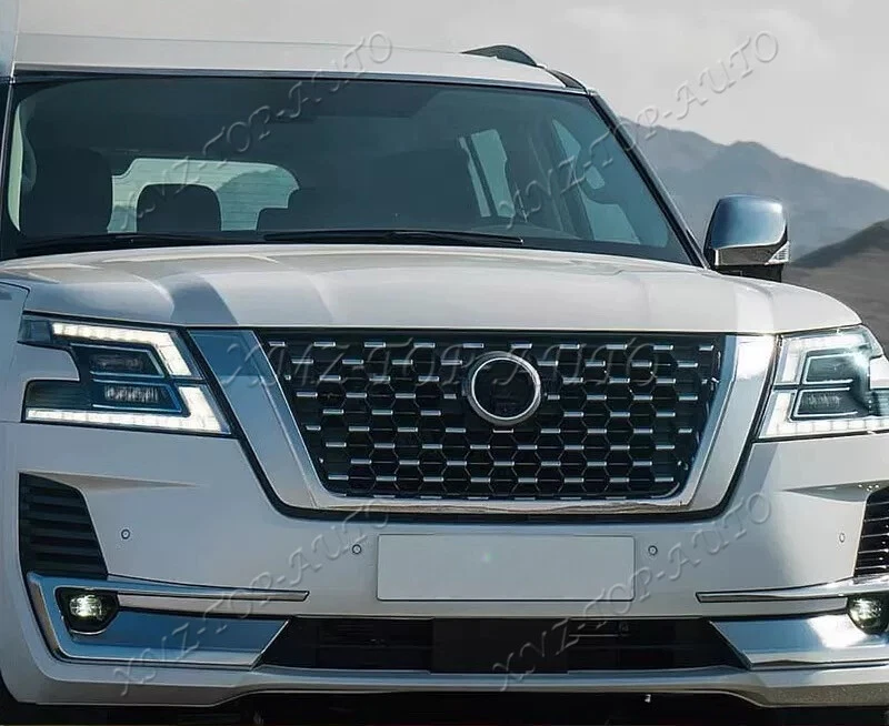 Решетка центральная для капота переднего бампера для Nissan Armada Patrol Y62 2021-2025 годов выпуска 1 шт. - Изображение 4 из 4