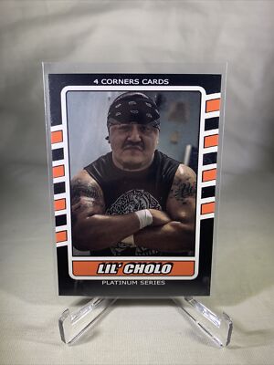 2019 Lil  Cholo 4 Corners Trading Card Platinum Series E-14 Wrestling Card