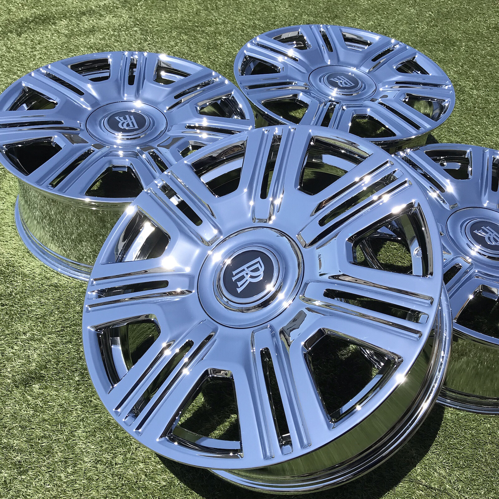 22" ROLLS ROYCE CULLINAN RIMS CHROME RARE SET OEM FACTORY WHEELS STOCK GENUINE 