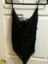 FREE PEOPLE BLACK BODYSUIT SIZE LARGE  NEW