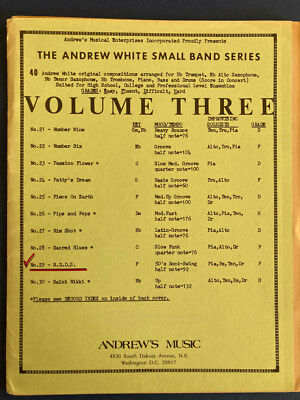 S.D.D.S., Andrew White Small Band Series, Jazz Combo, Septet