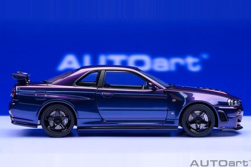 AUTOart 1/18 NISSAN SKYLINE NISMO R34 GT-R Z-tune Midnight Purple III 77464 New - Picture 3 of 10