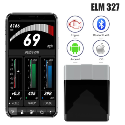 Automotive Bluetooth Code Reader OBD2 Scanner Car Diagnostic Tool Engine Check 