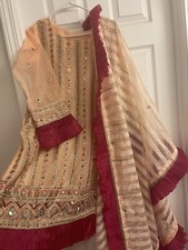 Latest Pakistani Shalwar Kameez Indian Salwar EID boho L/XL MARIA B dress trendy