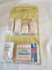 VINTAGE JOHNSON'S BABY TRAVEL W/CONTENTS