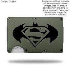 Custom Laser Engraved Wallet - BATMAN VS SUPERMAN - GREAT GIFT WALLET