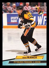 Ron Francis #163 1992-93 Ultra Pittsburgh Penguins Hockey