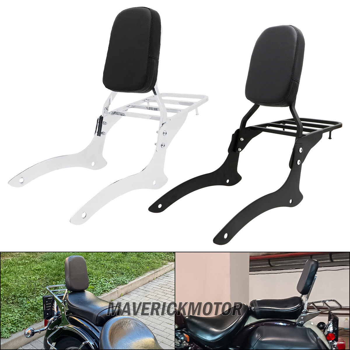Backrest Luggage Rack For Yamaha V-Star XVS 1100 Dragstar XVS1100