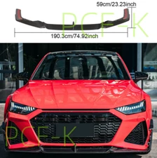 for Audi RS6/RS7 Sportback Hatchback 4-Door 20-21 Front scoop front lip trim 1X