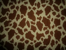 Handcrafted cotton fitted crib sheet/ Ecru/Brown Cow spots