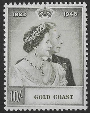 Gold Coast 1948 10/- RSW SG148 Mint Cat£38
