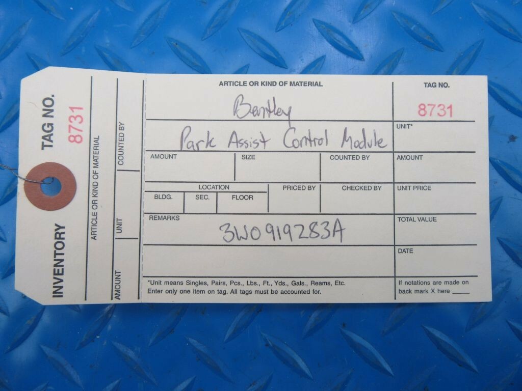 Bentley Continental Flying Spur GT GTC park assist control module #8731