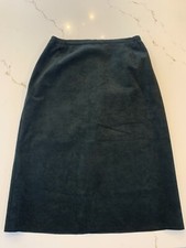 Vintage Ultra Suede Brand Black Knee Length Pencil Skirt Woman s Size 16