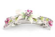 Purple Impressive Butterfly Austrian Rhinestone Crystal Hair Barrette Clip