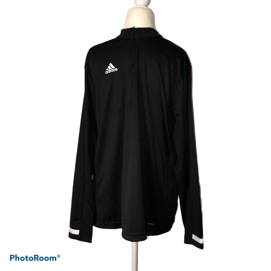 NWT ADIDAS Team 19 Black Long Sleeve Quarter Zip Pullover Training Top XL