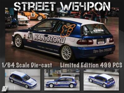 Street Weapon 1:64 Eg6 KANJOZOKU MX5 Rocket Bunny Purple JDM Model