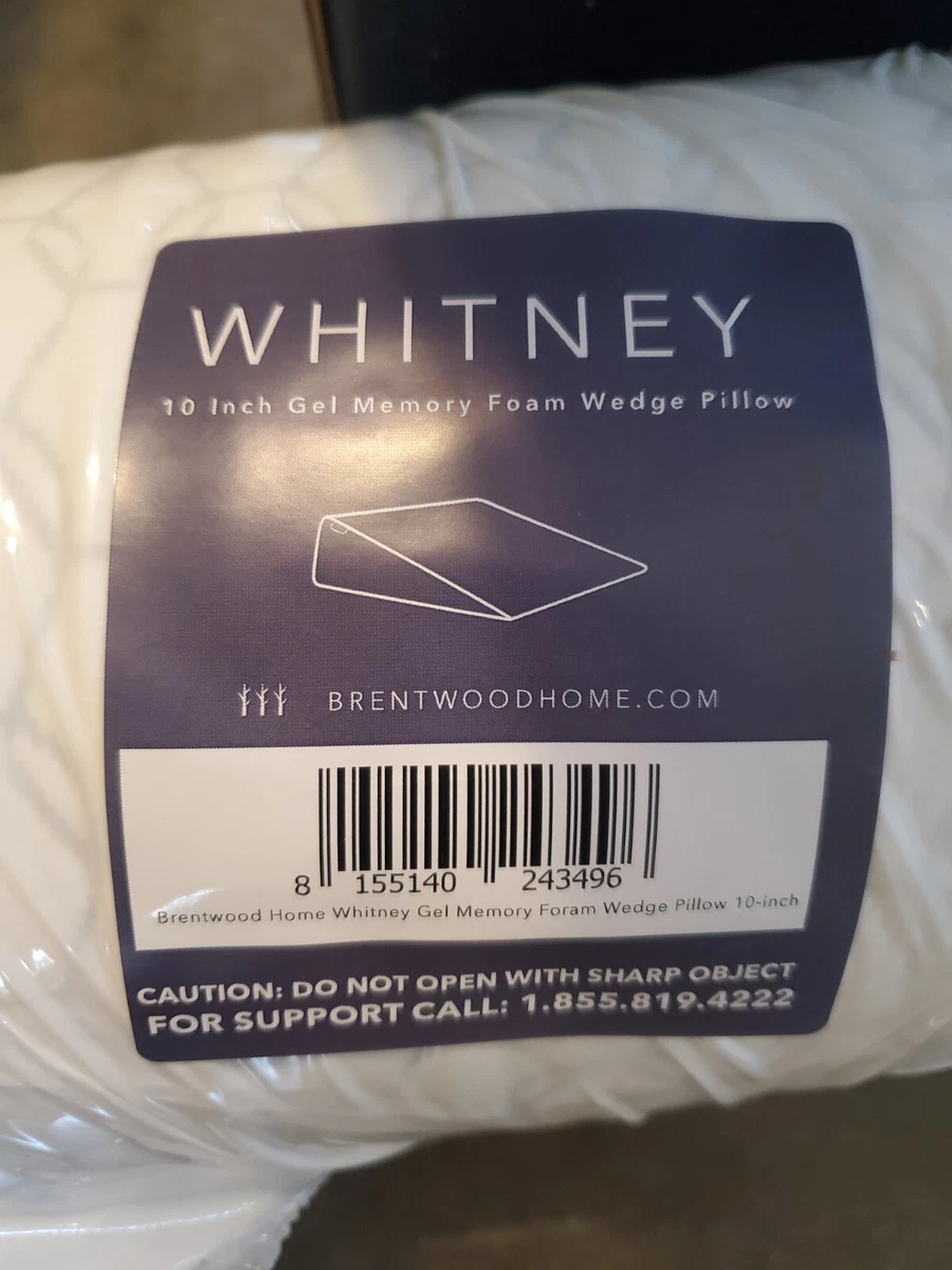 Brentwood Home Whitney Wedge Pillow with Gel Memory Foam