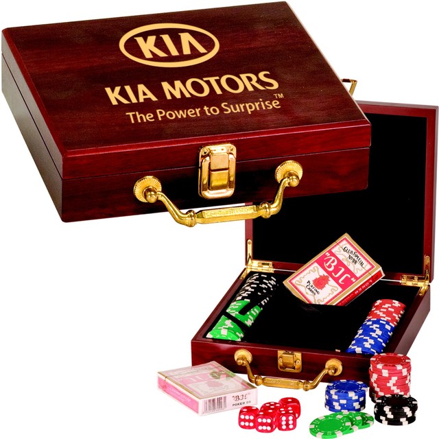Personalized Poker Chip Box Set Custom Engraved Valentine's Day Gifts