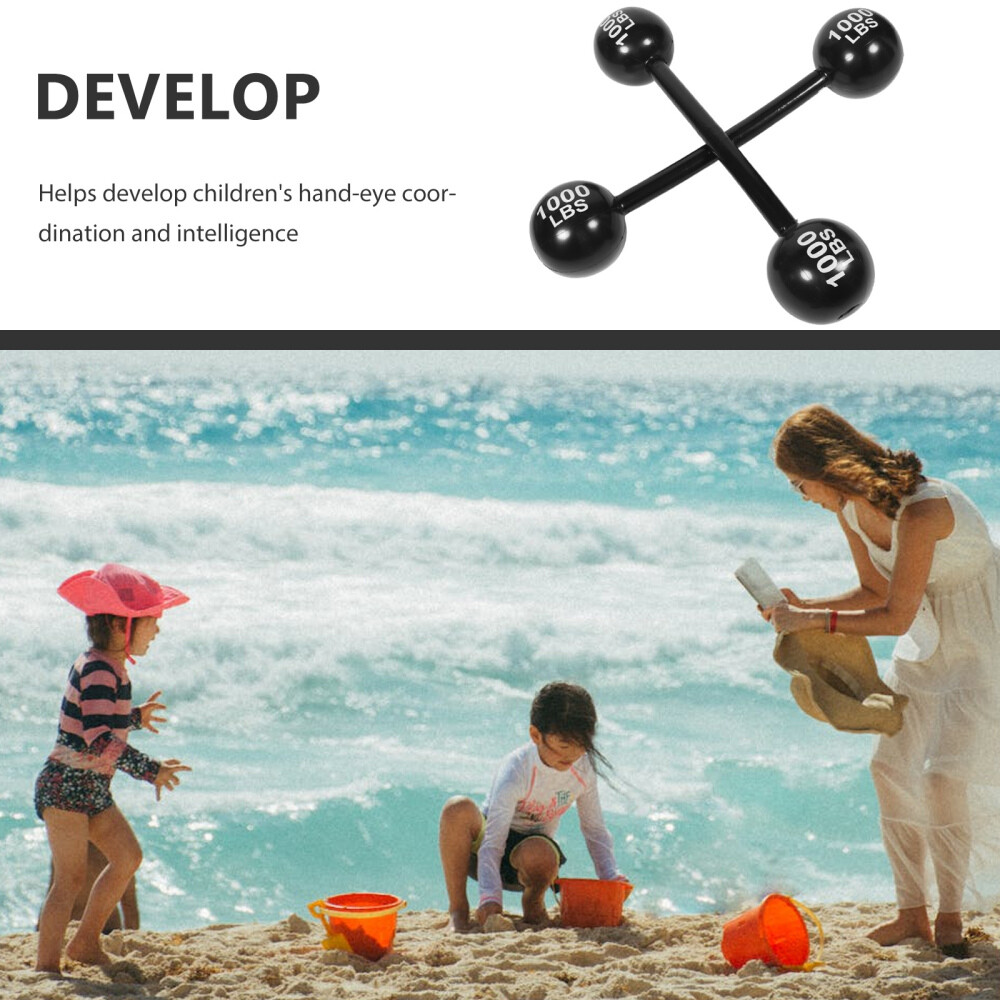 4 PCS Fake Barbell Costume Cosplay Fake Weights Simulated Barbell Toy