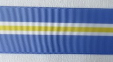Periwinkle blue yellow white Stripe Grosgrain ribbon 1.5"