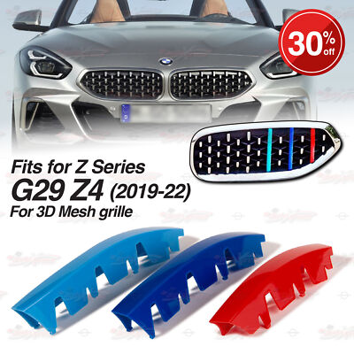 Für BMW Zer Z4 G29 2019-22 KÜHLERGRILL GRILL ABDECKUNG M Sport 3 FARBEN STREIFEN