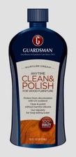 Guardsman Anytime Clean & Polish Wood Furniture Cream Protects UV Sunblock 16 oz