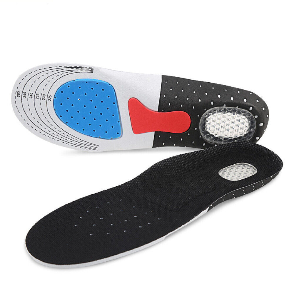 Men Insoles Gel Orthotic Sport Running Insert Shoe Pad Arch Support Heel Cushion