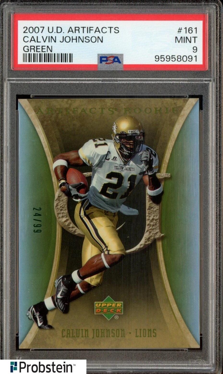 Calvin Johnson Upper Deck Artifacts #161 Green