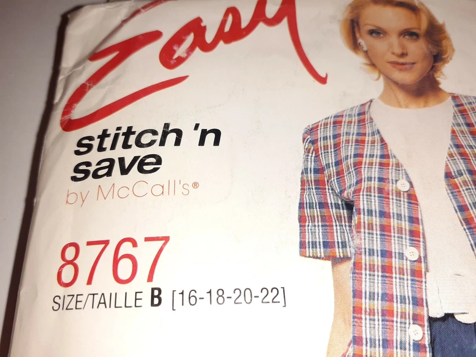 Button Top Pull On Pants Shorts Stitch N Save 8767 Sewing Pattern 16 18 20 22 - Image 2 of 4