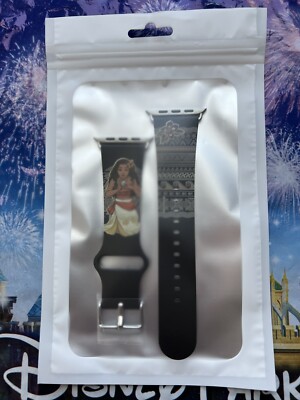 【Disney】US Disney Parks モアナと伝説の海 Apple Watchバンド Disney Parks Moana Apple Watch Band Black Large 42 44 45mm