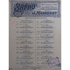 Massenet Jules Sapho Nr. 3 Gesang Klavier 189...