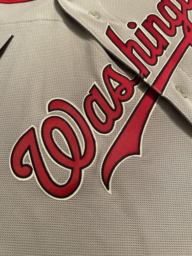 Washington Nationals Nike Authentic On-Field Away Gray Jersey Size 52/2XL (8900) - Picture 13 of 16