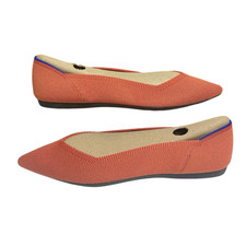 Rothy's The Point Flame Persimmon Orange Flat Knit Slip On Shoes Women Sz 9.5 OG