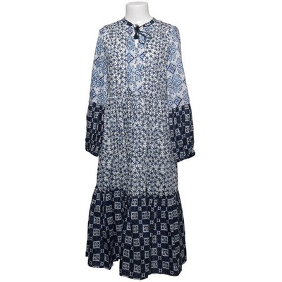 Eve in Paradise, Maxikleid, Größe: 36, Blau/Weiß, Bio-Baumwolle/Viskose #VrL