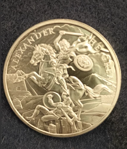 LEGENDARY WARRIORS - ALEXANDER THE GREAT - 1 Troy Ounce .999 Fine Silver Round