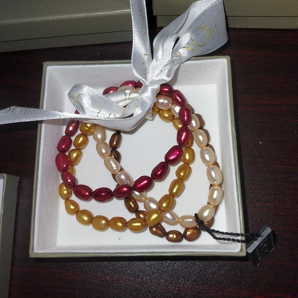 Juego de 12 pulseras elásticas Honora FreshWater Pearl (3 cajas) multicolor Foto 2 de 4