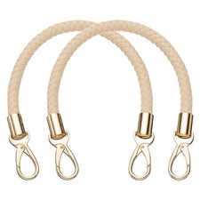 2 Pcs Leather Purse Strap, Braided Purse Replacement, Light Beige