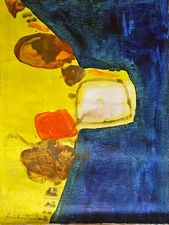 Helen Frankenthaler Signed Color Field Oil Painting on Canvas - American Modern