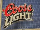 Vintage 2002 Coors Light Embossed Tin Tacker Sign Approx 20"x15"