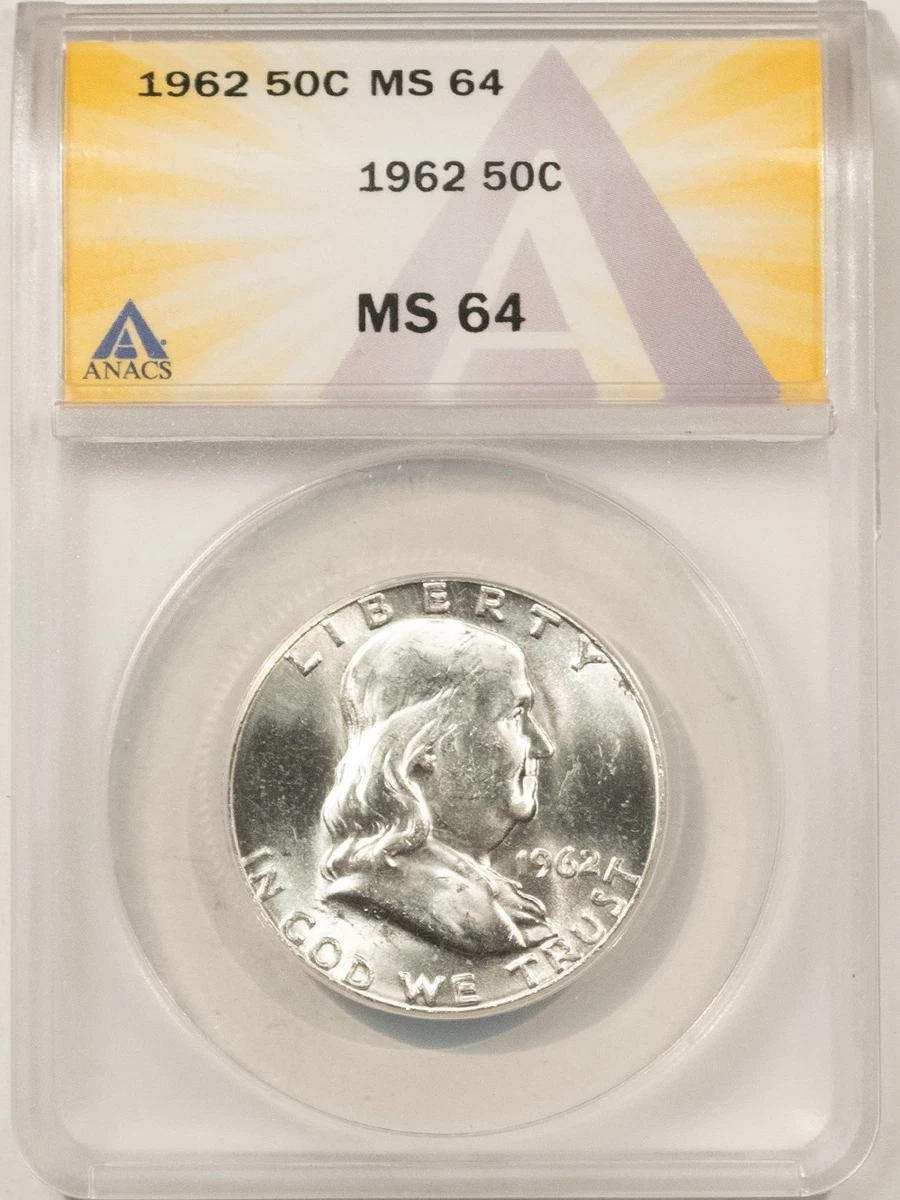 1962 Grade MS 64 Franklin Half Dollars (1948-1963) for sale | eBay