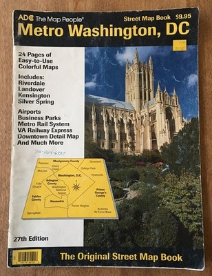 Metro Washington, DC  ADC The Map People Street Map Book 27th Edition 1995